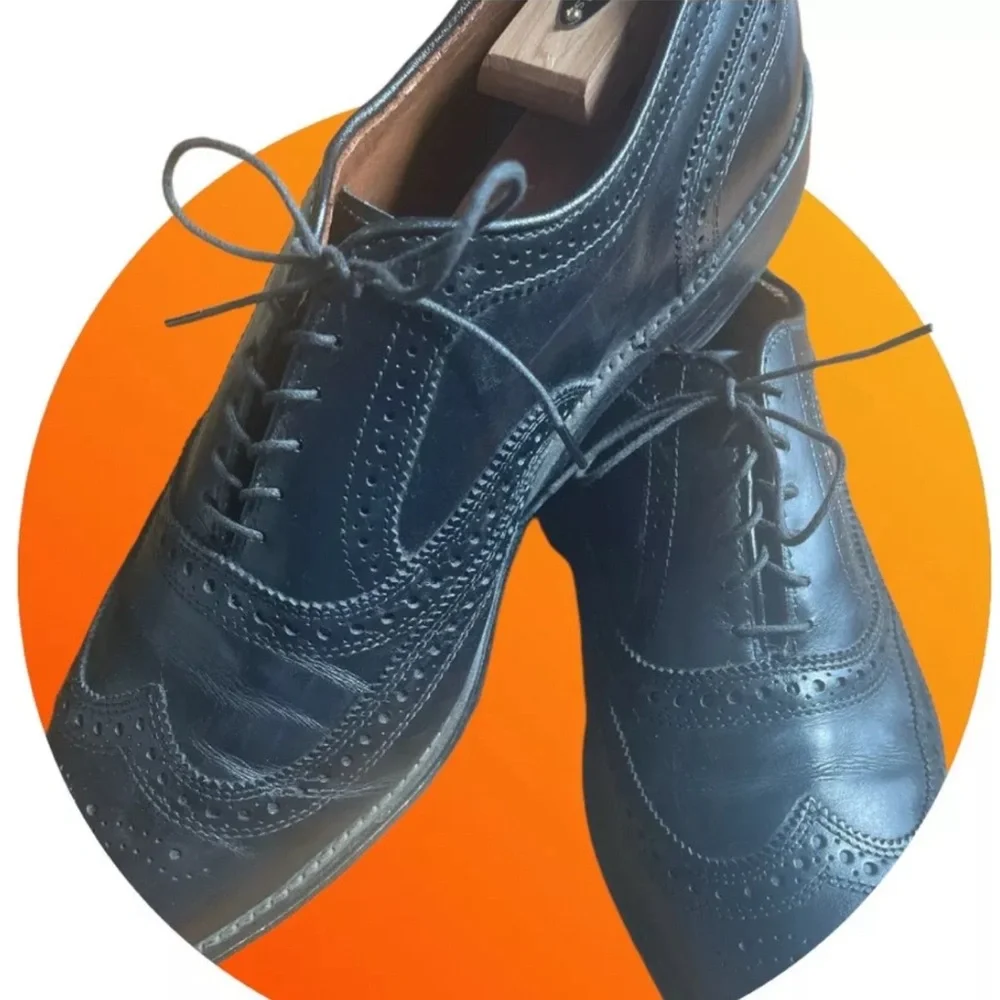 Allen Edmonds Wingtip Oxfords 13 D | Luxury Men’s Black Dress Shoes 13  D |  EUC